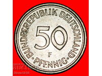 Ⰺ NOT COMMUNIST TYPE (1949‑2001): GERMANY★ 50 PFENNIGS 1990F