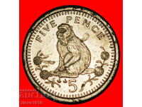 MAREA BRITANIE (1988‑2003): GIBRALTAR★5 PENCE 1991AA MAIMUȚĂ