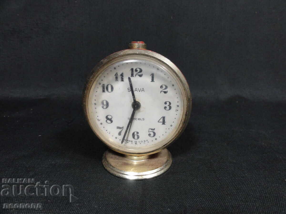 BZC OLD RETRO SOC USSR MECHANICAL CLOCK ALARM CLOCK GLORY