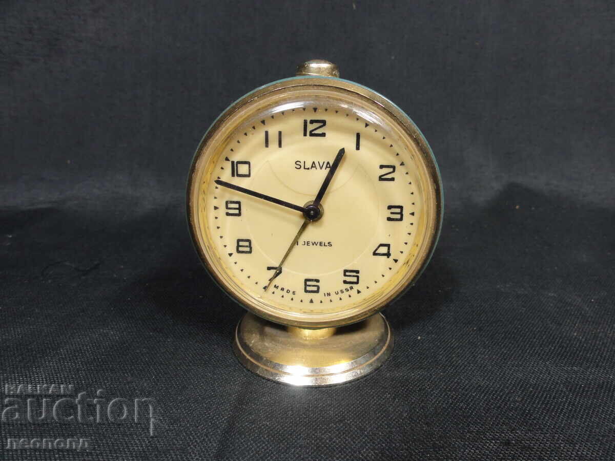 BZC OLD RETRO SOC USSR MECHANICAL CLOCK ALARM CLOCK GLORY