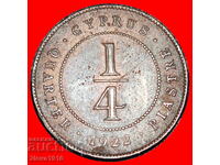 GREAT BRITAIN (1922-1926): CYPRUS ★ 1/4 PIASTRE 1922 RARE!