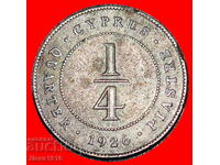 ВЕЛИКОБРИТАНИЯ (1922‑1926): КИПЪР★1/4 ПИАСТРА 1926 РЯДКА