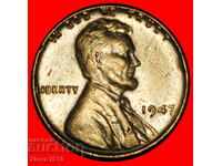 Ⰿ WHEAT PENNY 1909‑1958:USA★1 CENT 1947! LINCOLN (1809‑1865)
