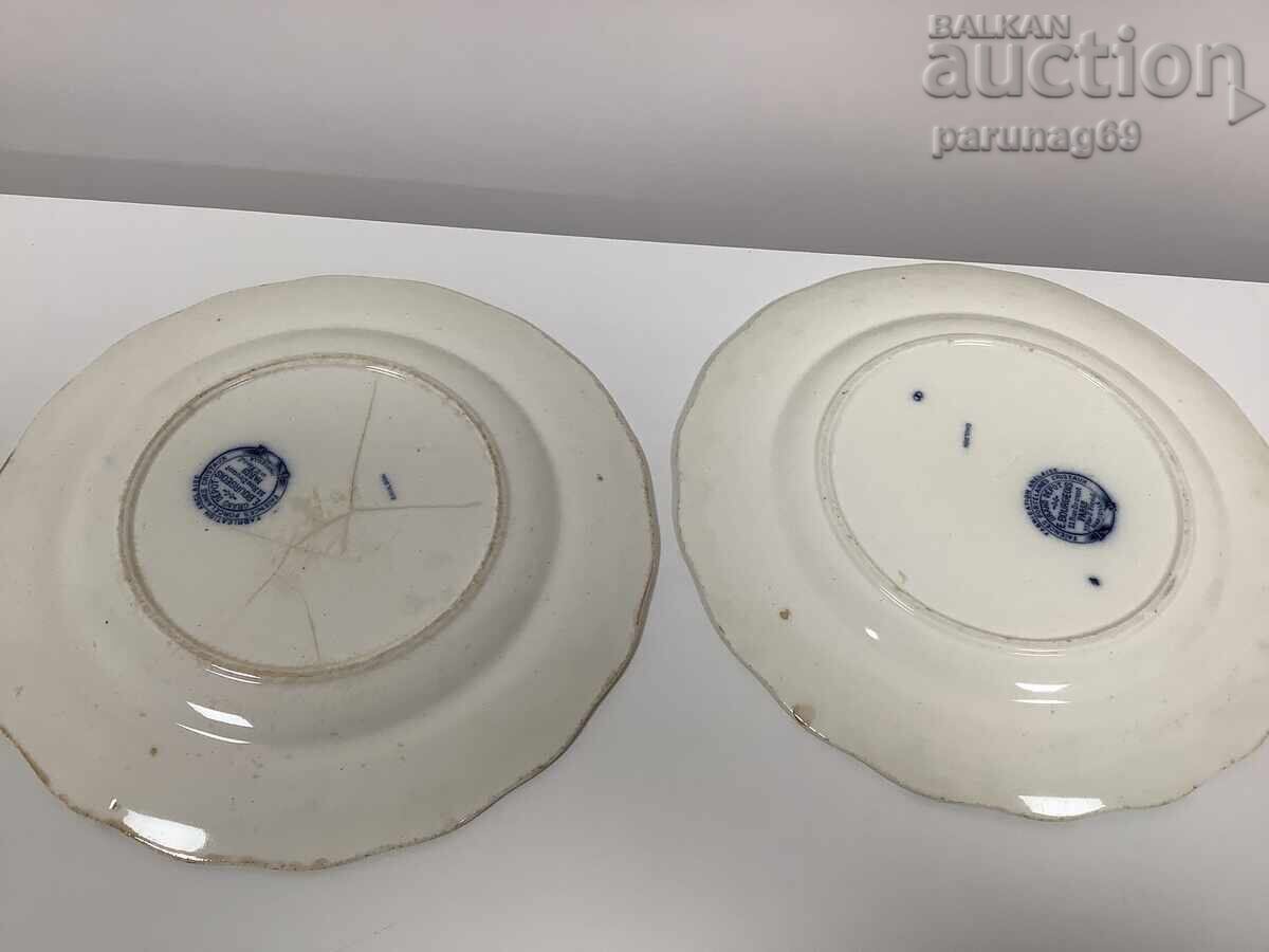 Porcelain plates from the royal service of Tsar Ferdinand I, 3 pieces - 6