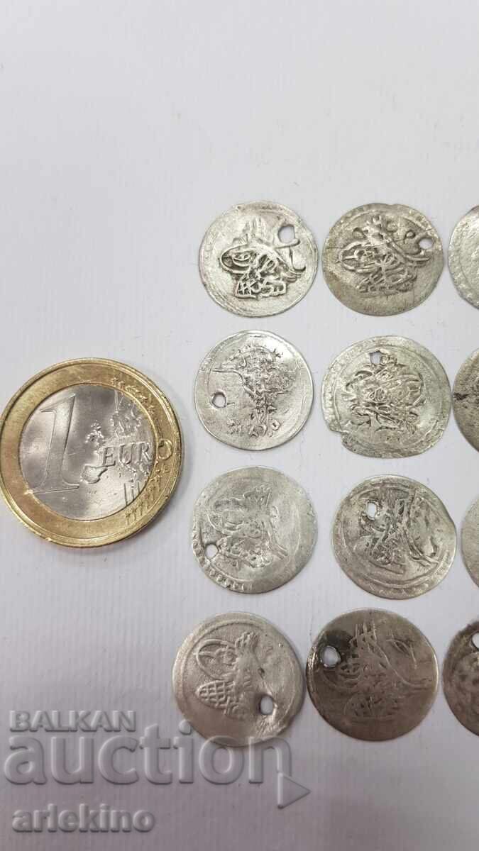 20 τεμάχια - Τουρκικά, ασημένια νομίσματα για Κοσμήματα Αναγέννησης - 5