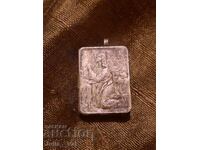 Πολύ παλιό ασημένιο μενταγιόν BZTS 0,01 σεντ