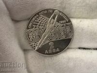 НРБ 2 лева 1986 световно по футбол Мексико