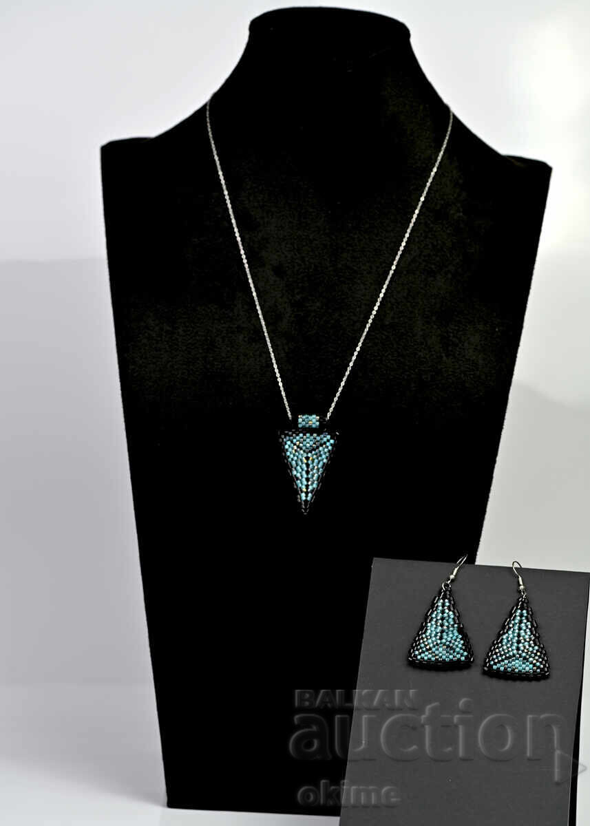 Σετ "Έναστρη Νύχτα" - κολιέ και σκουλαρίκια με τιμή € 28.40 | 55.55 BGN