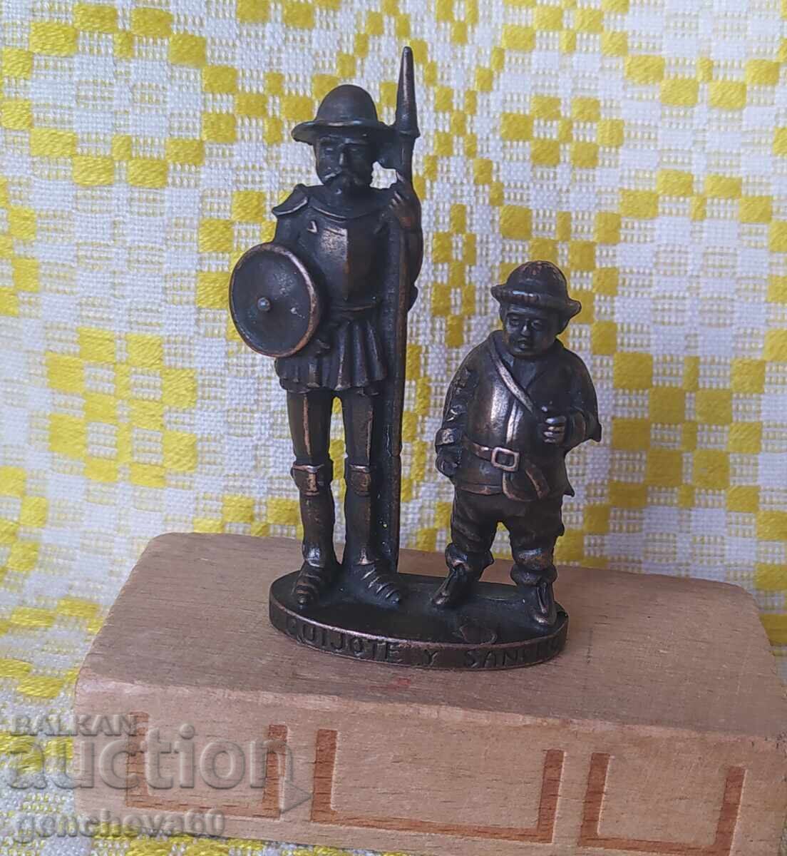 Figurină metalică ,,Don Quijote și Sancho Panza" de colecție - 7