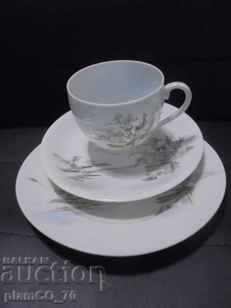№*8521 Set vintage japonez din porțelan, triplu - 7 №*8521 Set vintage japonez din porțelan, triplu - 7