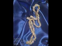 Ръчно изработено колие от бял кристал от 0,01 цент