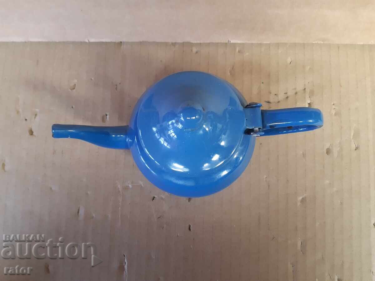 Красив стар малък емайлиран  чайник - 5