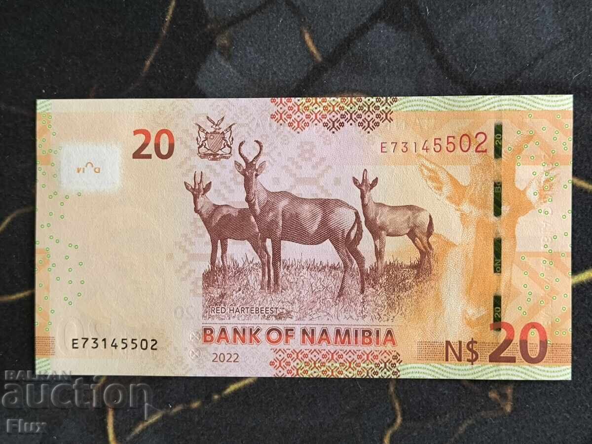 Banknote - Namibia - 20 Dollars UNC | 2021 with price € 5.00 | 9.78 BGN