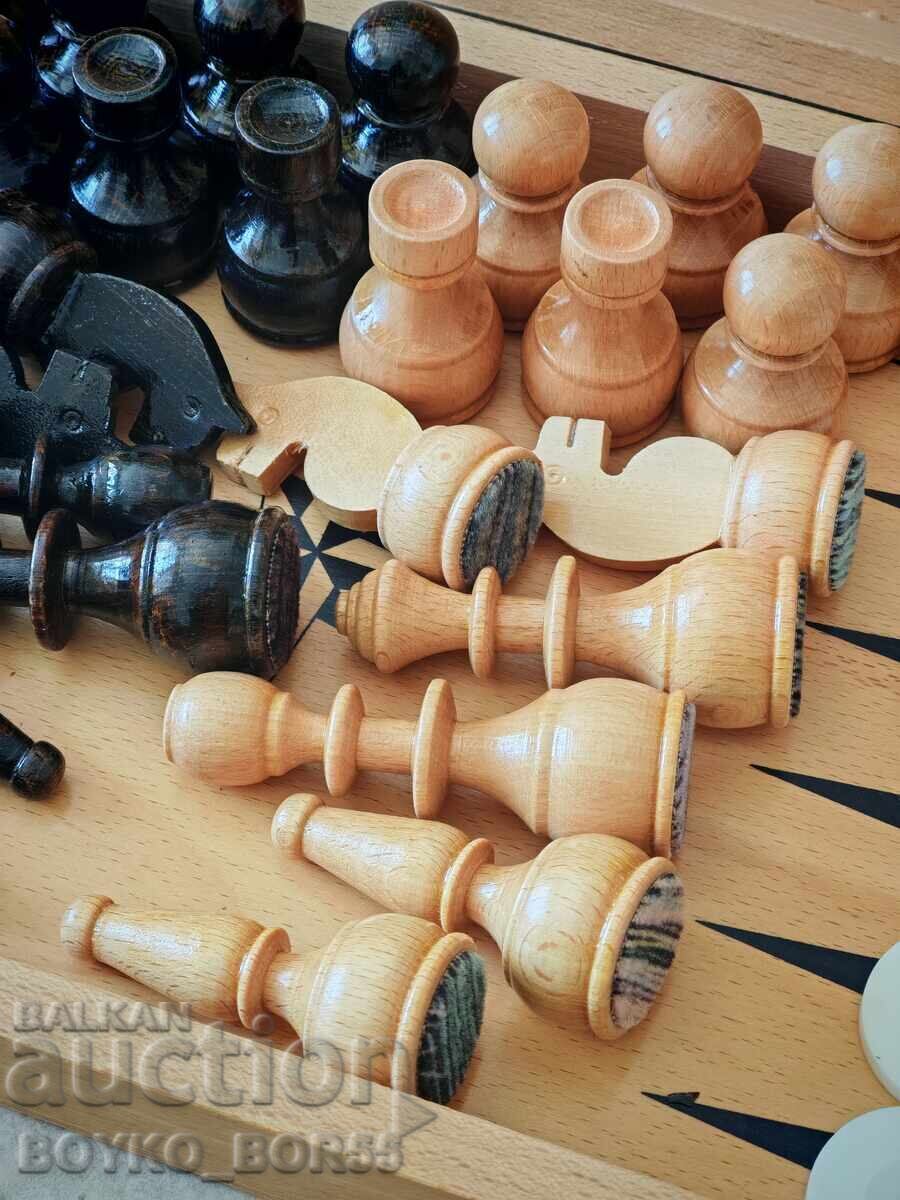 Голяма Нова Качествена Шах Табла с Кокалени Зарчета - 5