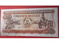 Banknote-Mozambique-50 meticas 1986