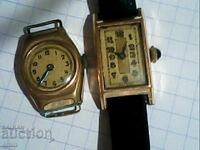 2 old gold-plated watches, 20 microns