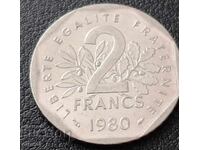 2 franci Franța 1980