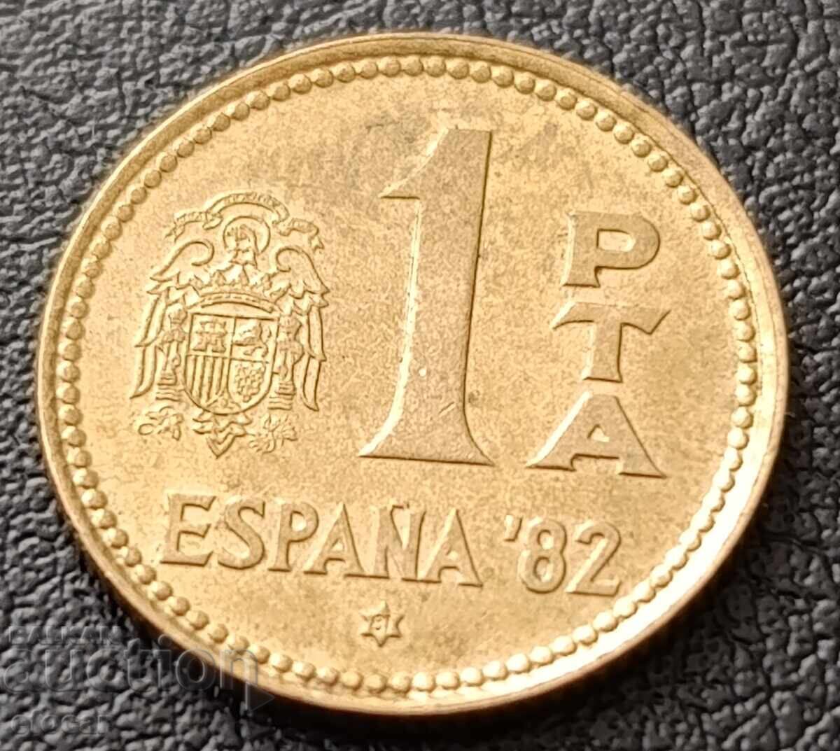 1 pesetă Spania 1982