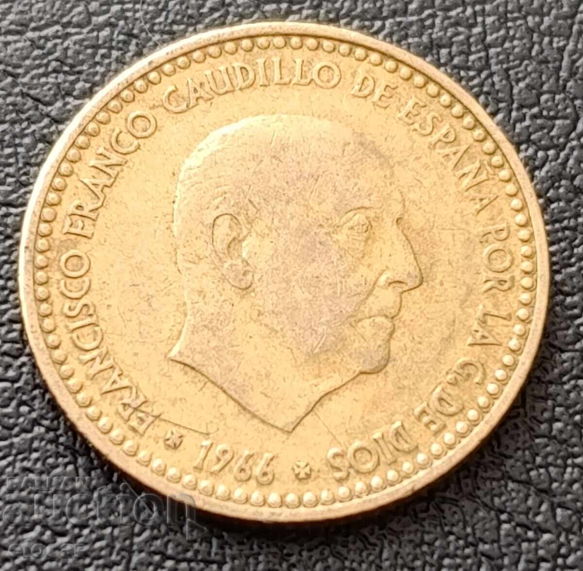 1 Peseta Spain 1966 with price € 0.01 | 0.02 BGN