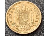 1 pesetă Spania 1966