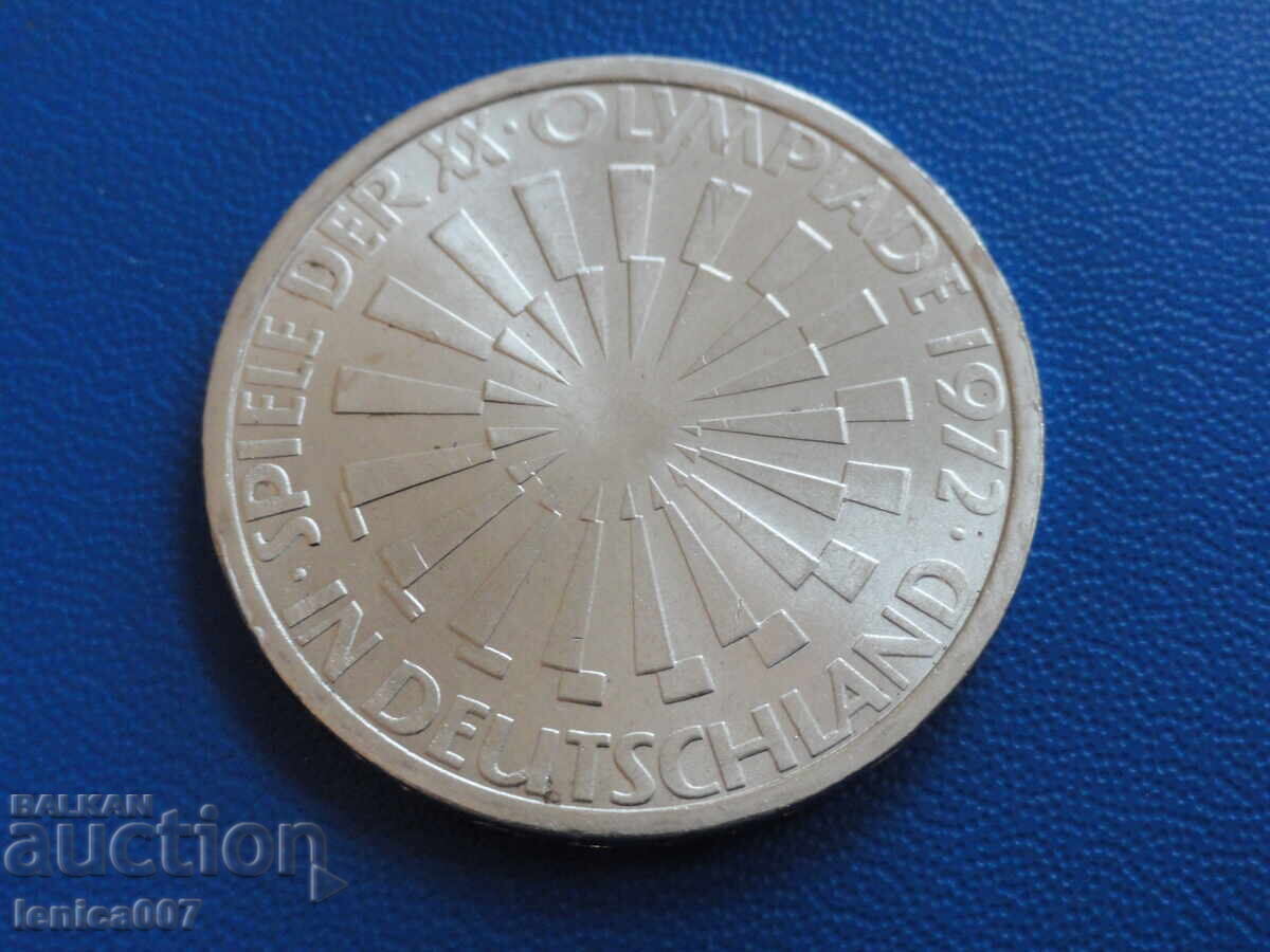 Аукцион Германия 1972г. - 10 марки ''Мюнхен '72" (J) Ag Аукцион Германия 1972г. - 10 марки ''Мюнхен '72" (J) Ag
