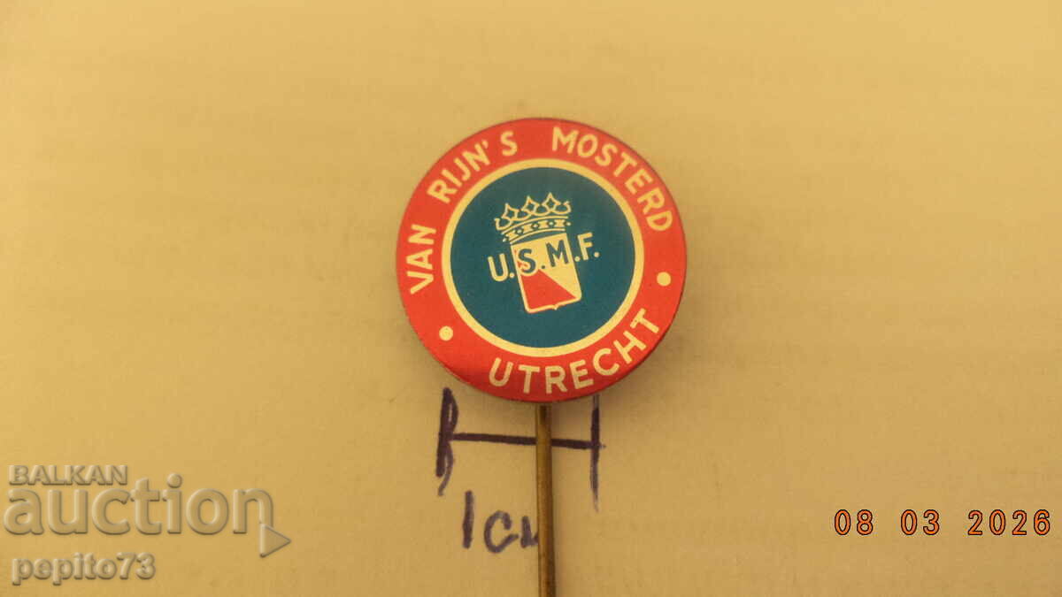 Insigna publicitară, Van Rijns Mosterd, marcă de muștar cu preț € 1.00 | 1.96 BGN