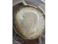 Γιουγκοσλαβία 20 Δηνάρια 1938 Ασήμι PCGS MS64 Πέτρος Β' Σπανιότητα