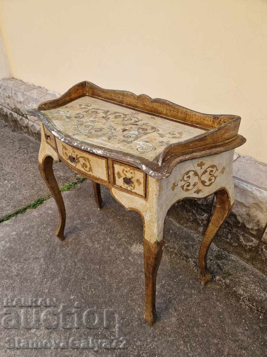 Auction  Rare, unique antique Italian wooden console table