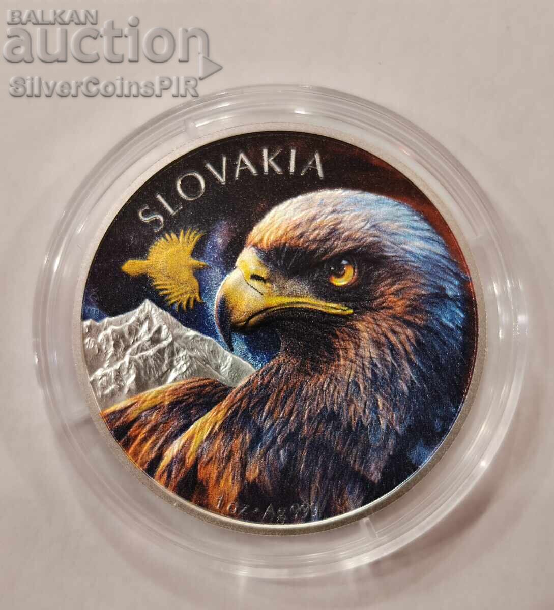 Ασημένιο 1 oz Σλοβακικός Αετός 2025 Έγχρωμο με τιμή € 90.00 | 176.02 BGN
