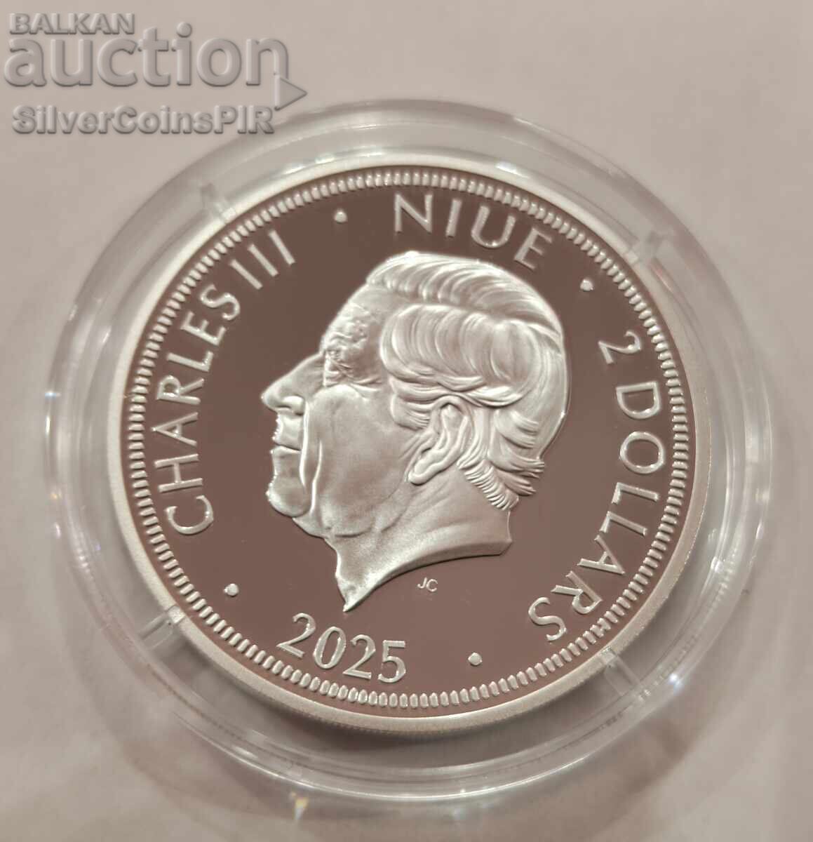 Παράδοση Ασημένιο 1 oz Σλοβακικός Αετός 2025 Έγχρωμο