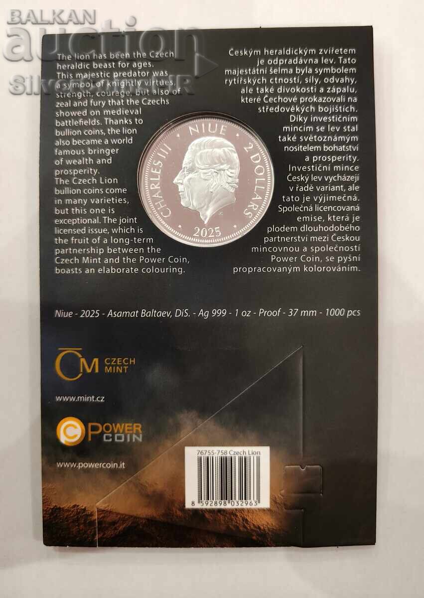 Ασήμι 1 oz Τσέχικος Λέων 2025 Έγχρωμο - 6 Ασήμι 1 oz Τσέχικος Λέων 2025 Έγχρωμο - 6