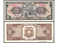 ❤️ ⭐ Ecuador 1988 20 Sucres UNC new ⭐ ❤️