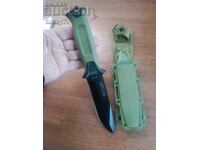 Gerber Tactical Black Tactical Knife, 420 Steel, Vulcanized