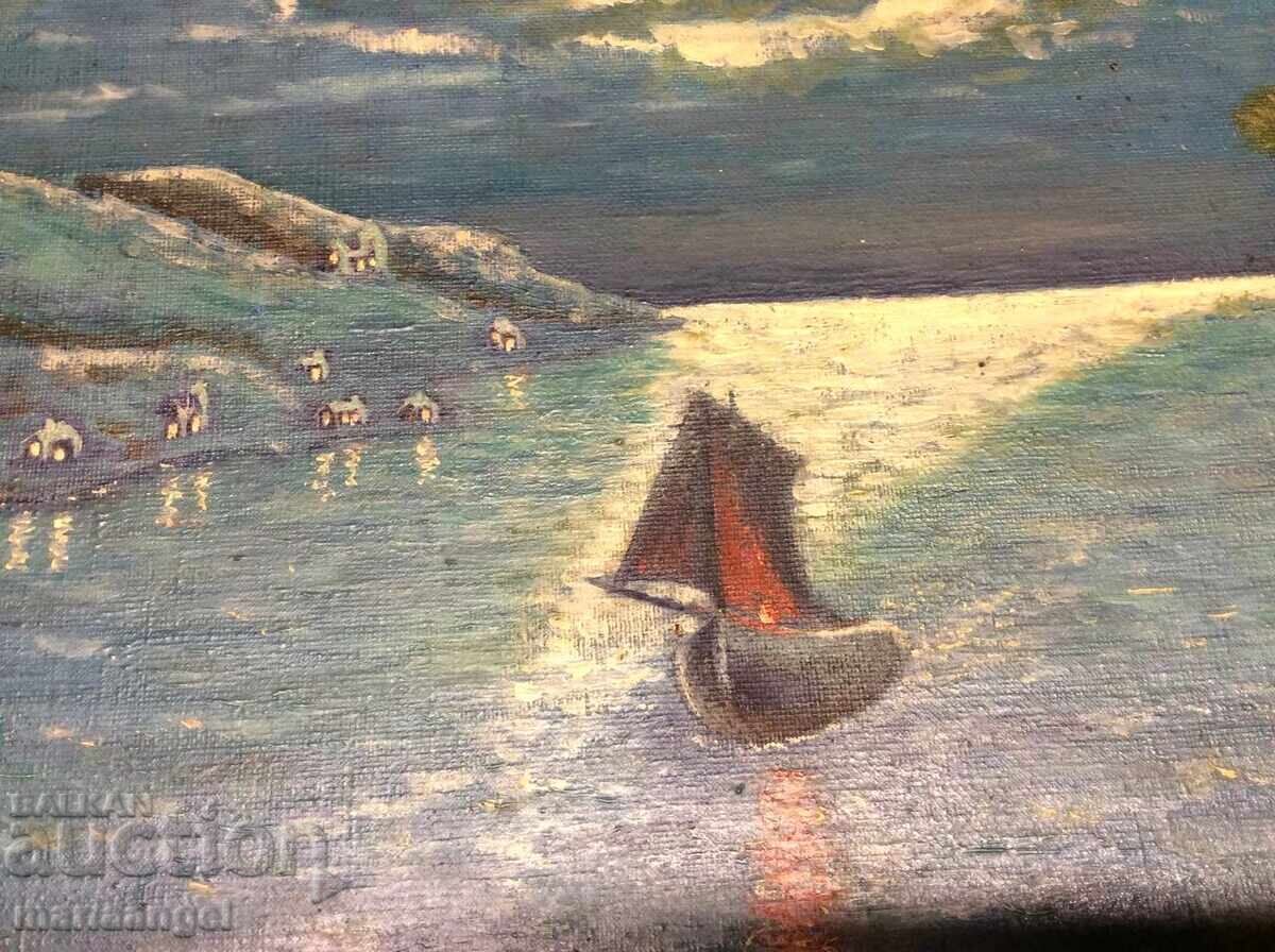 Аукцион Маслена картина Лунна нощ (подписана)