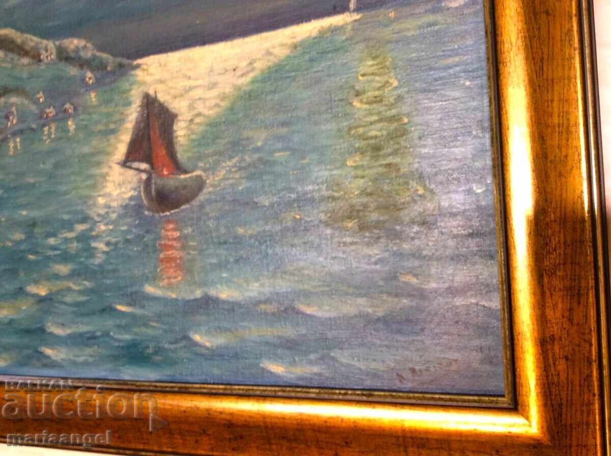 Маслена картина Лунна нощ (подписана) - 5