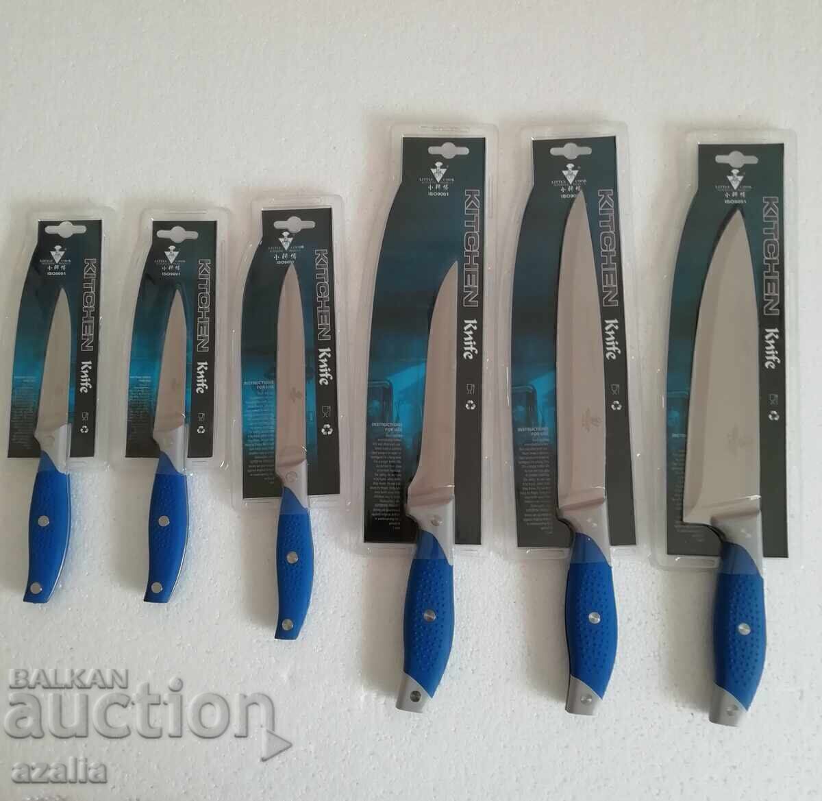 New set of 6 LITTLE COOK kitchen knives