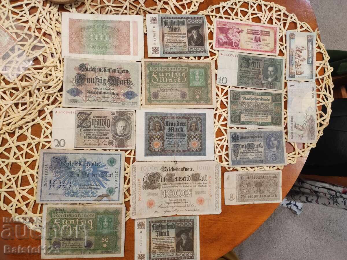 German old banknotes! German old banknotes!