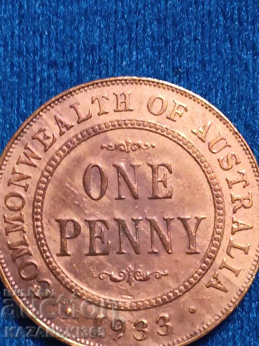 1 πέννα Αυστραλίας 1933