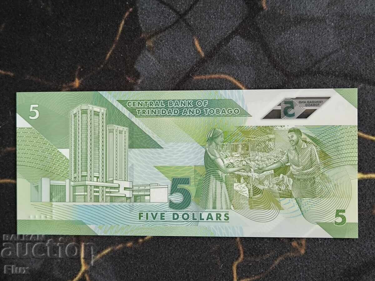 Банкнота - Тринидад и Тобаго - 5 доларa UNC | 2020г с цена € 4.00 | 7.82 лв. Банкнота - Тринидад и Тобаго - 5 доларa UNC | 2020г с цена € 4.00 | 7.82 лв.