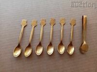 Gilded Spoons Sickle and Hammer Veliko Tarnovo 80s