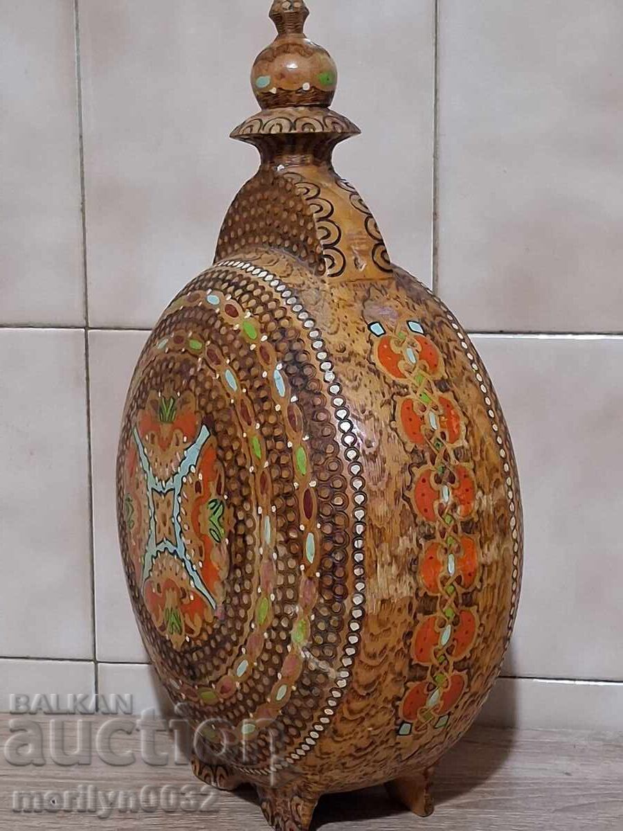 Bucurică veche pirografată, butoiaș, vas de băut cu preț € 54.77 | 107.12 BGN