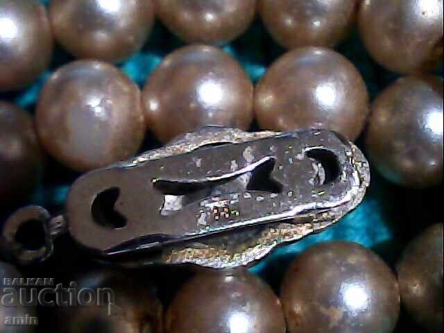 Παράδοση Παλιό κολιέ από φυσικά μαργαριτάρια, ασημένιο κούμπωμα 835