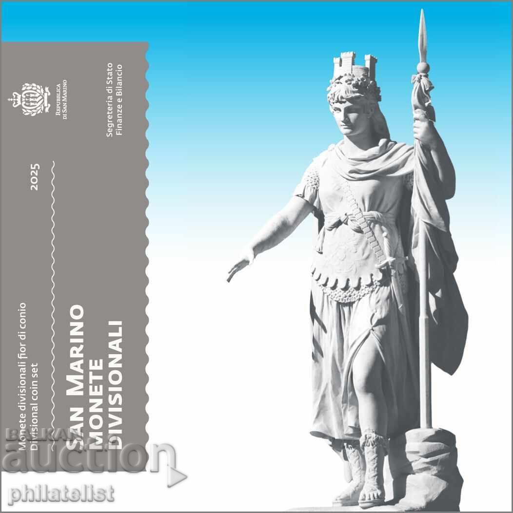 San Marino 2025 - Set Euro de la 1 cent la 2 euro BU