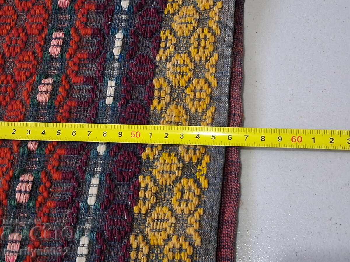 Fetă de pernă costum brodat țesut veche - 6