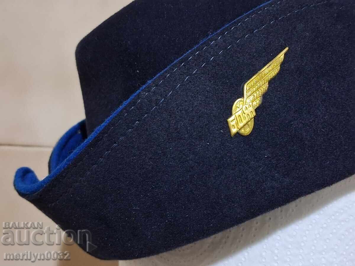 Pălărie de damă JPTRAANSPORT uniformă CFR stewardesă cocardă - 7