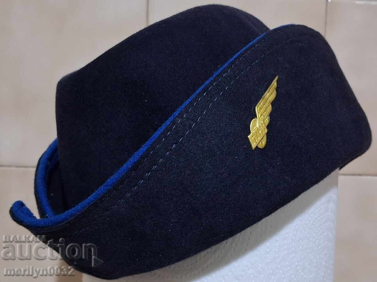 Pălărie de damă JPTRAANSPORT uniformă CFR stewardesă cocardă