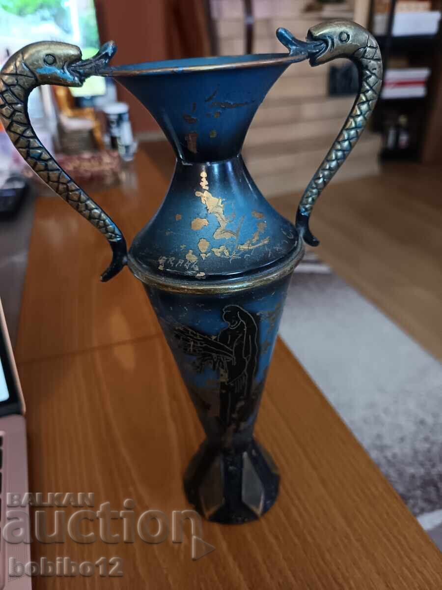 Retro metal vase