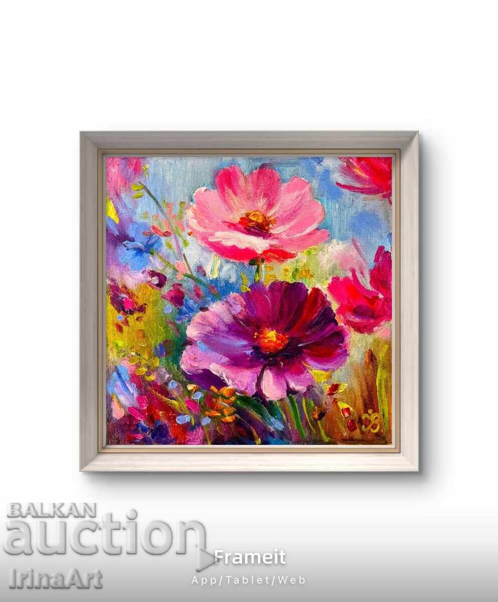 BZC!! Flori de câmp - I. Vodiana. Ulei pe pânză + Certificat cu preț € 0.21 | 0.41 BGN