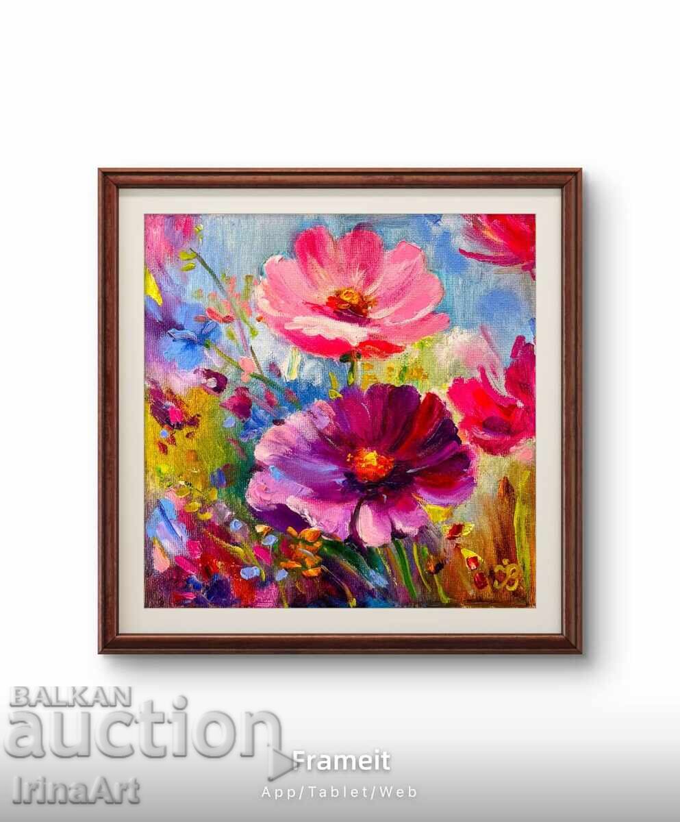 Licitație BZC!! Flori de câmp - I. Vodiana. Ulei pe pânză + Certificat