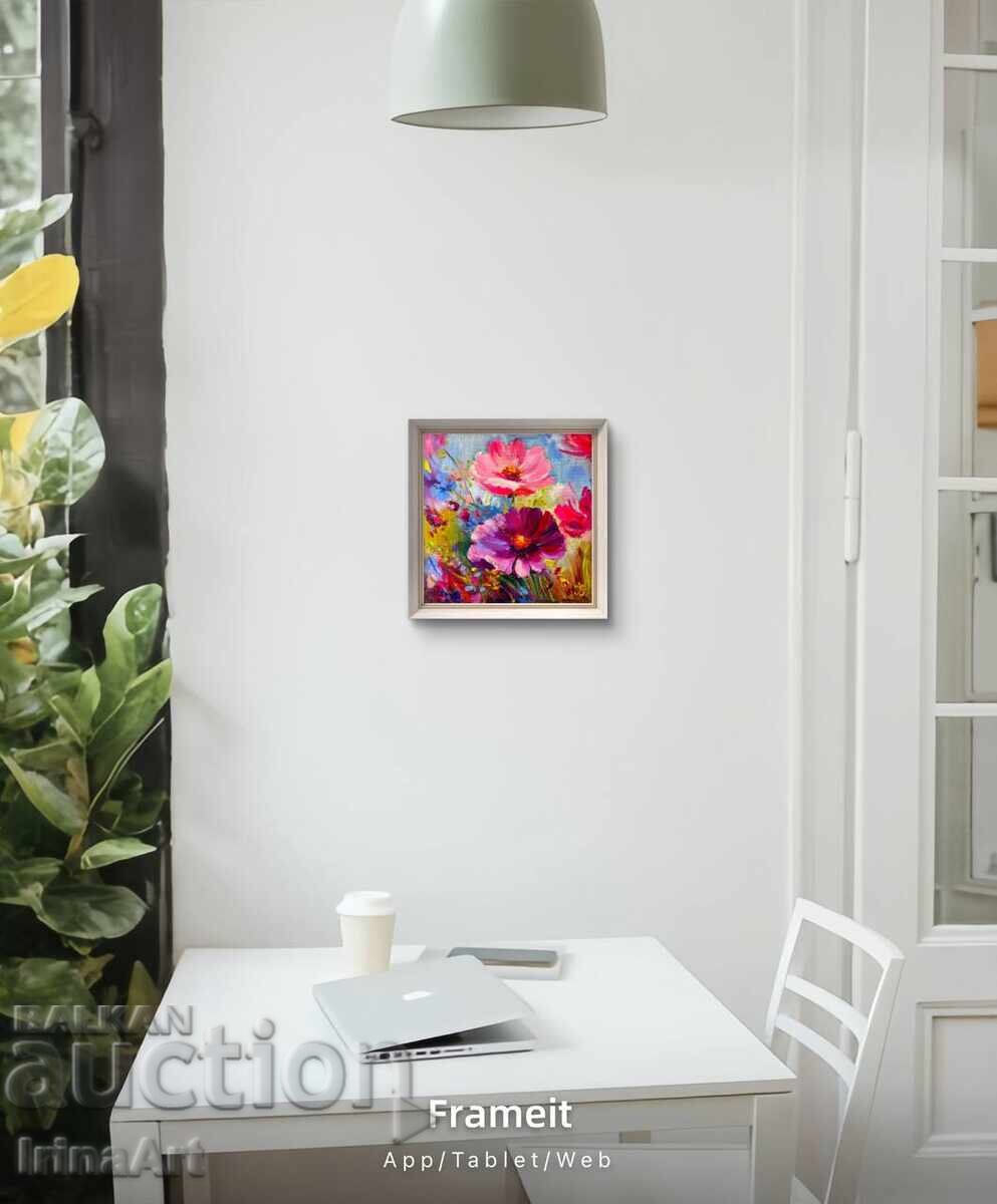 BZC!! Flori de câmp - I. Vodiana. Ulei pe pânză + Certificat - 9